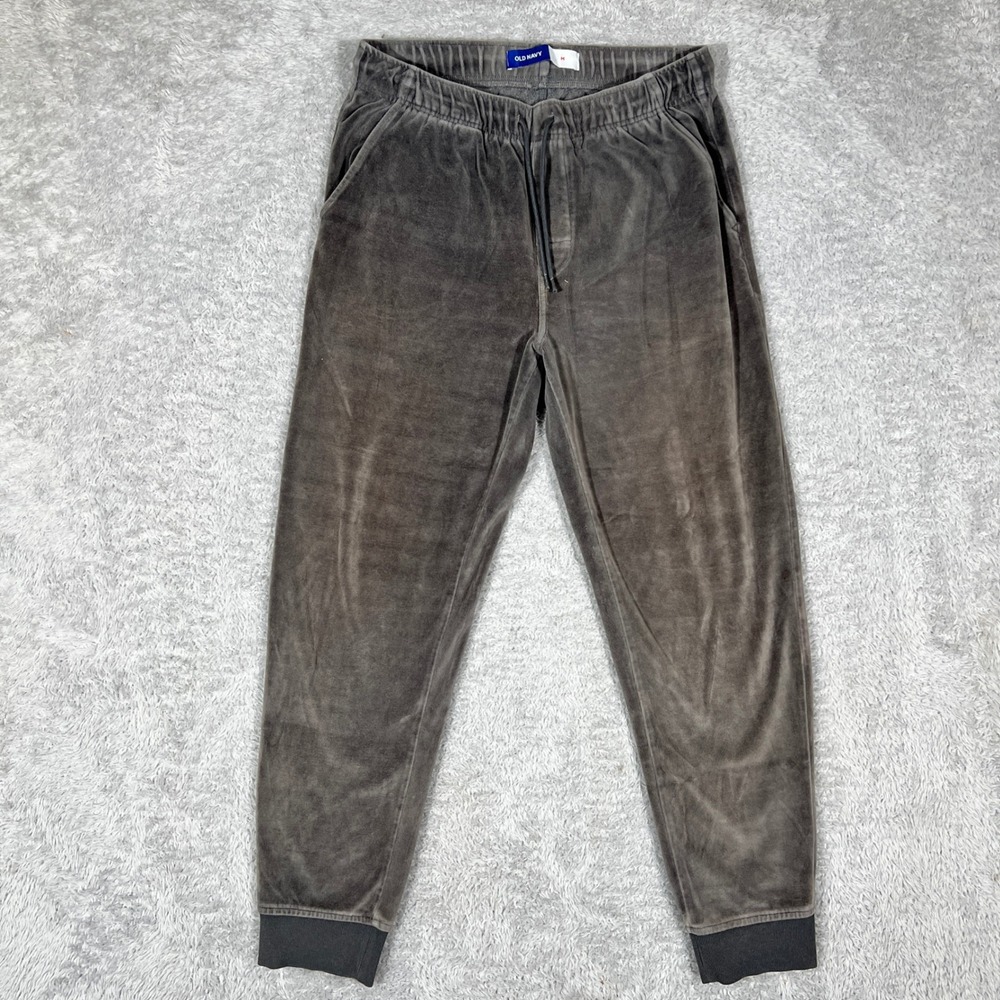 Old Navy Luxe Lounge Joggers Panther Grey Velour Sweatpants 752420-03 Mens M